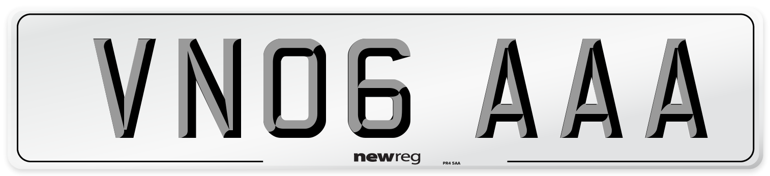 VN06 AAA Number Plate from New Reg
